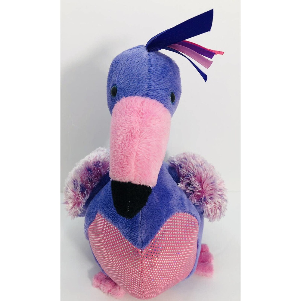 GANZ Webkinz 8" Plush Plumfadoodle Flamingo Purple HM662 Stuffed NO CODE-PB2